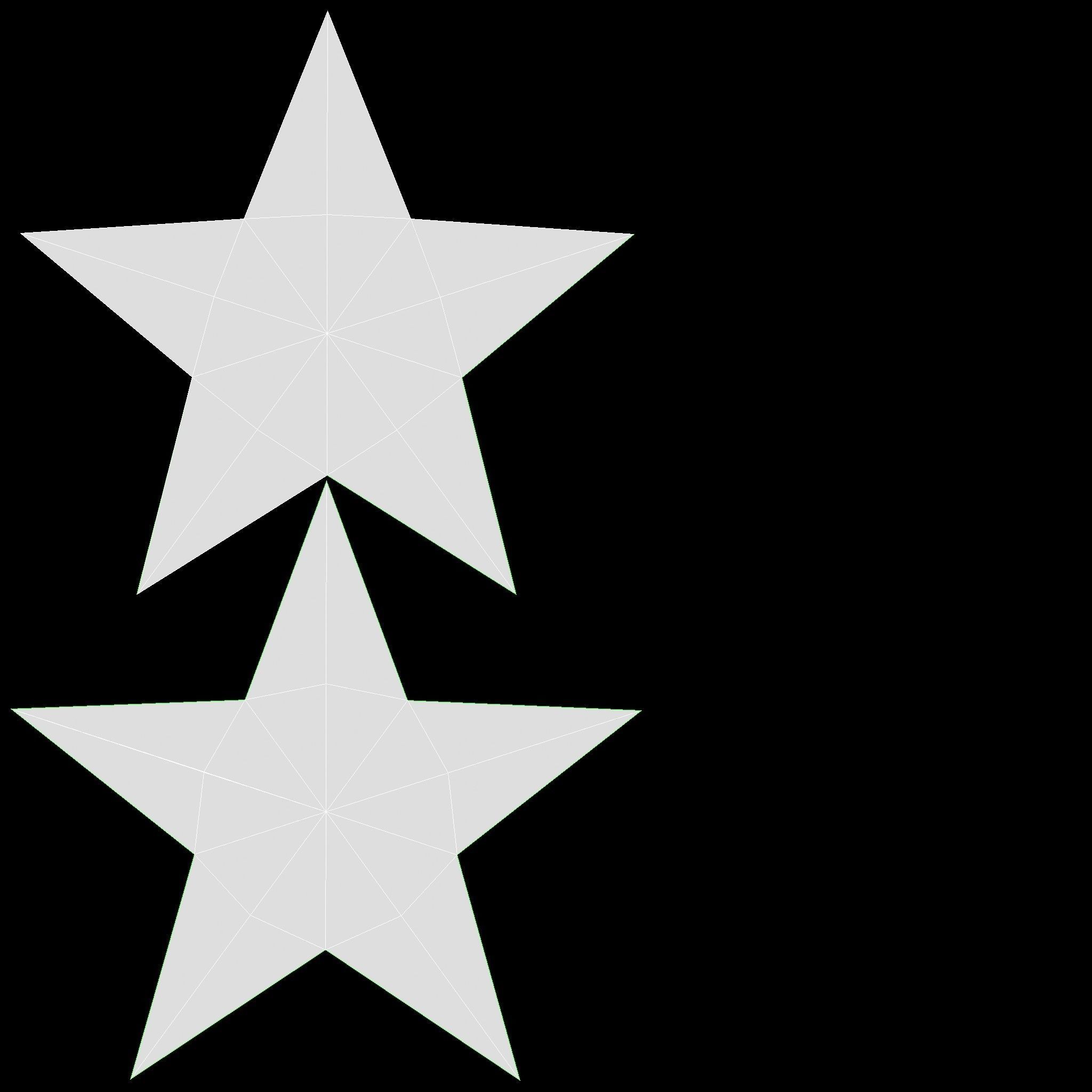 Gold star Christmas 02 3D model_11