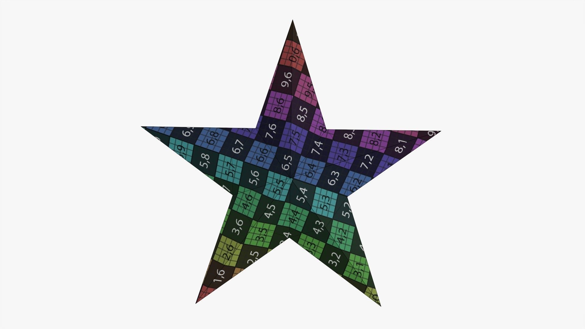 Gold star Christmas 02 3D model_8