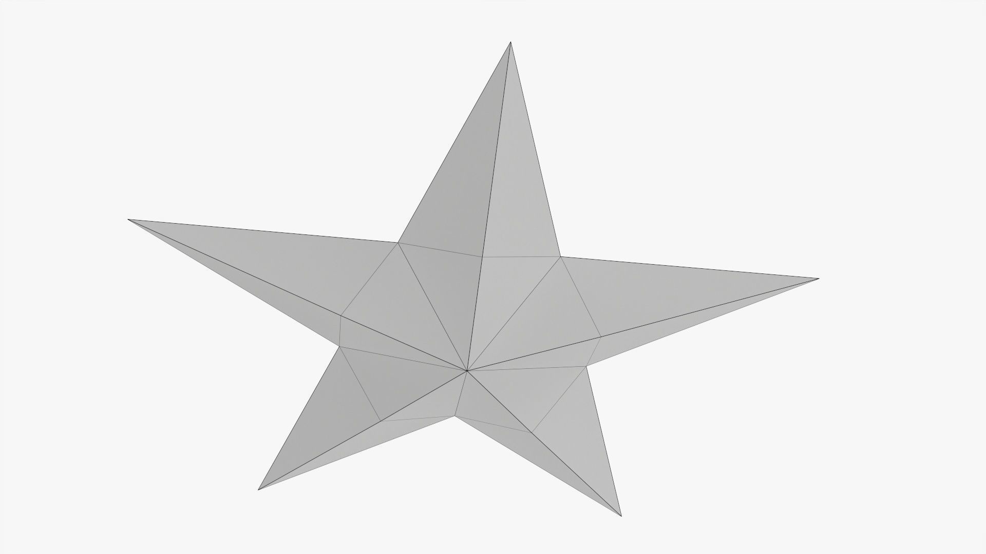 Gold star Christmas 02 3D model_7