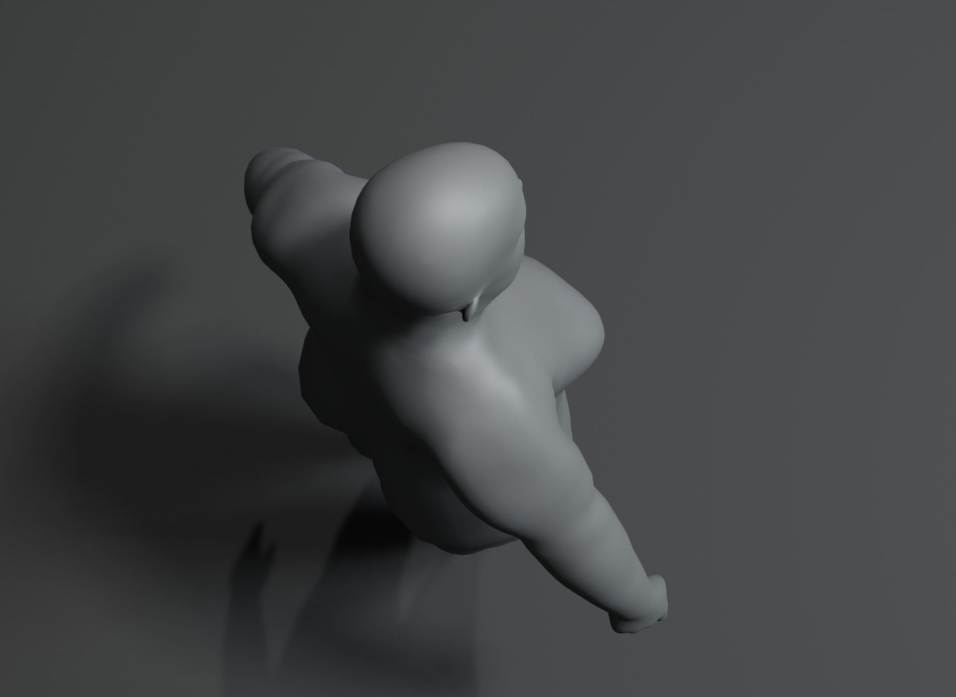 Fat Human Body Base Mesh 3D Model Family Pack 20k Polygons 3D Model Collection_43