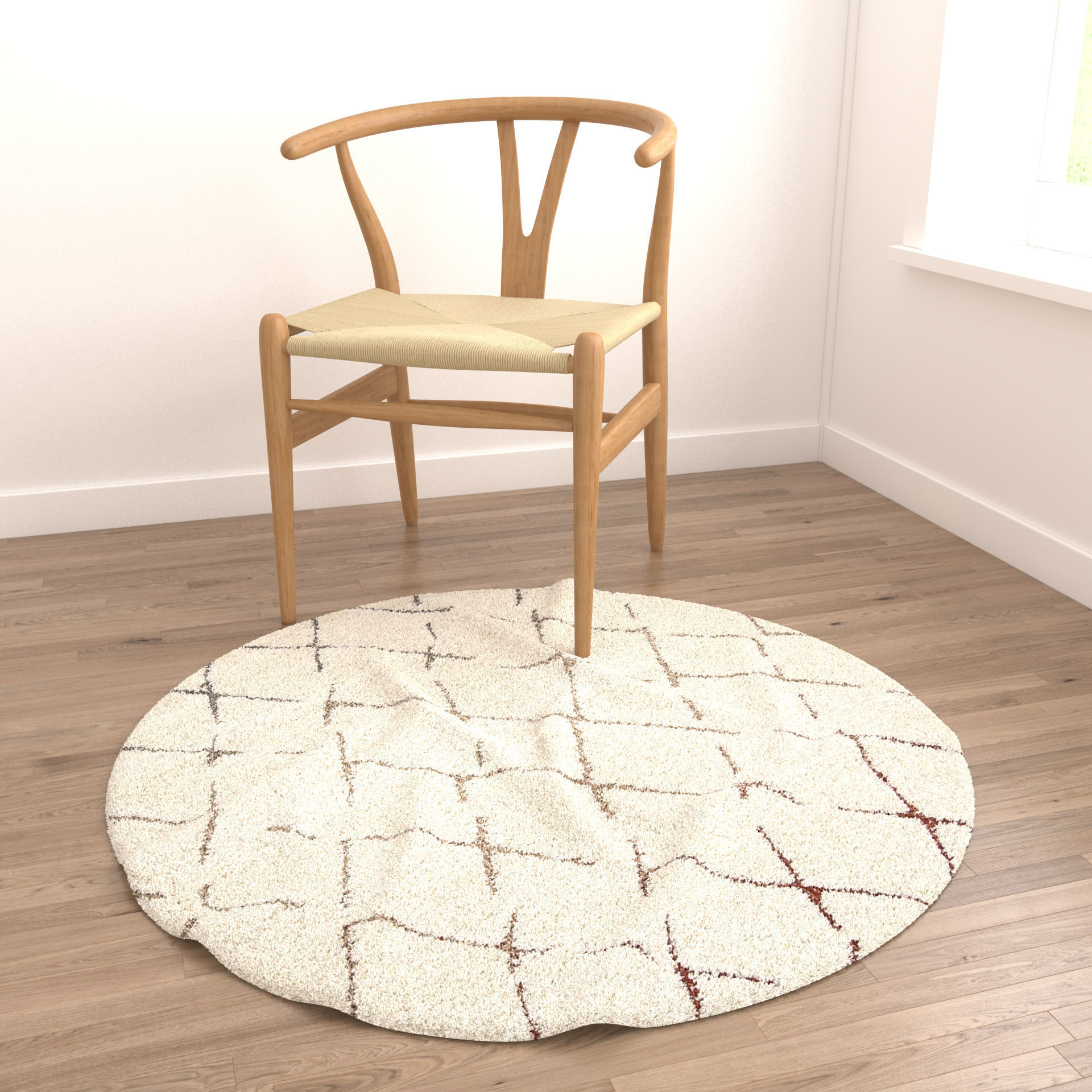 Rugs No 166 Low-poly 3D model_3