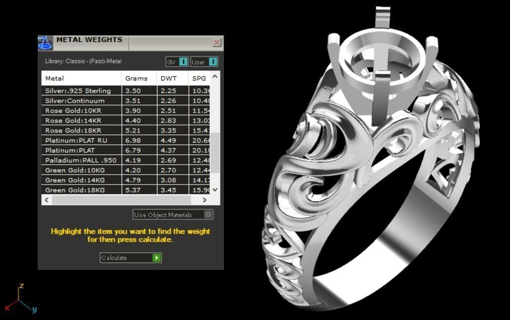 solitaire ring  3D print model_12