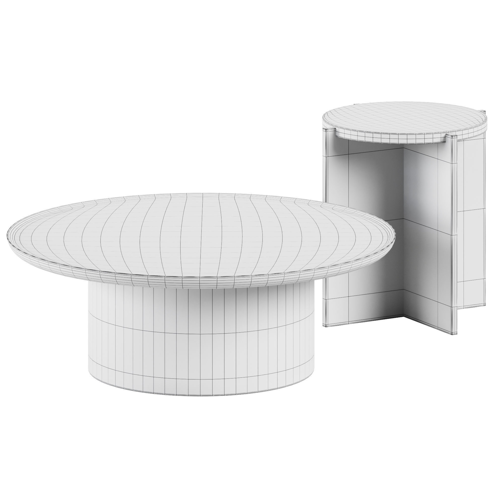 Urban Outfitters Matro and Astrid Round Coffee Tables 3D model_1