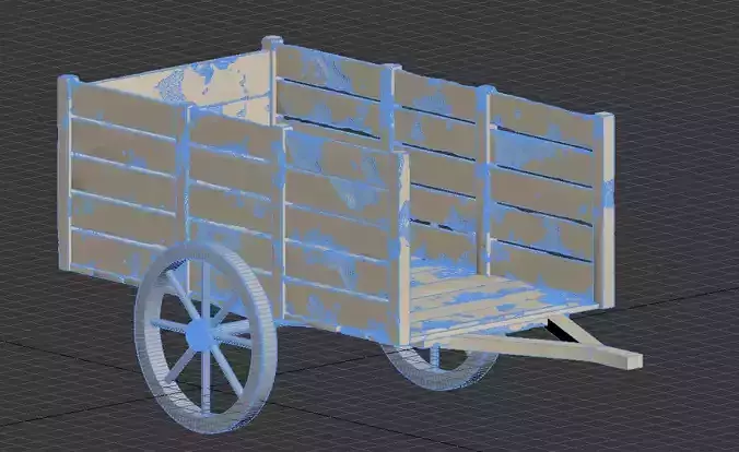 Wooden Cart  Damaged