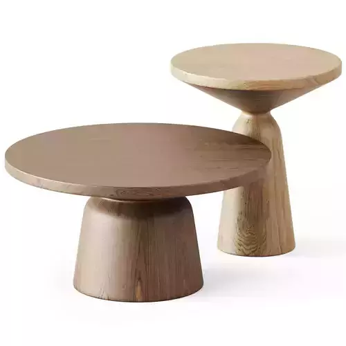 Wooden Coffee Tables Brass by ClassiCon