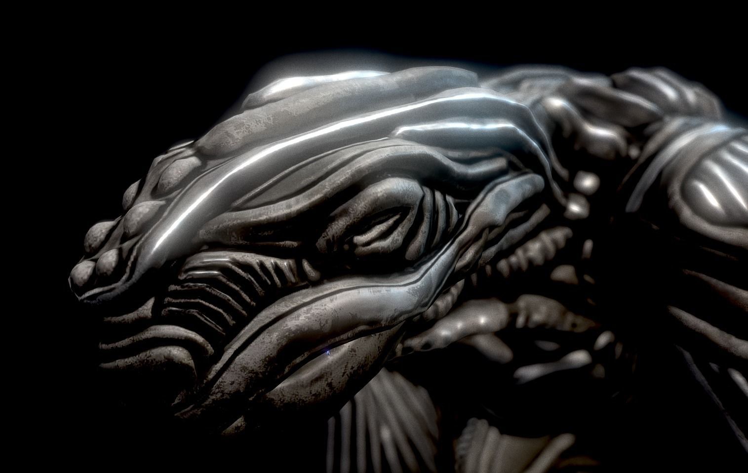 Alien Animal Rigged and Animated Low-poly 3D model_17