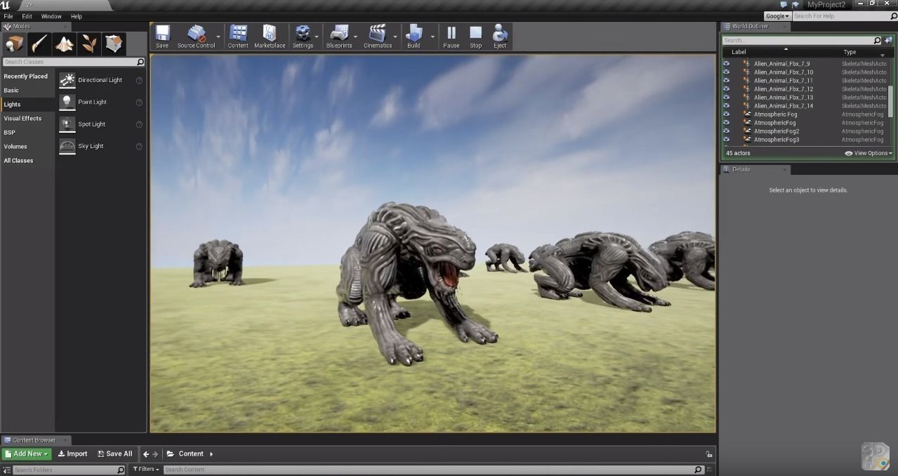 Alien Animal Rigged and Animated Low-poly 3D model_12