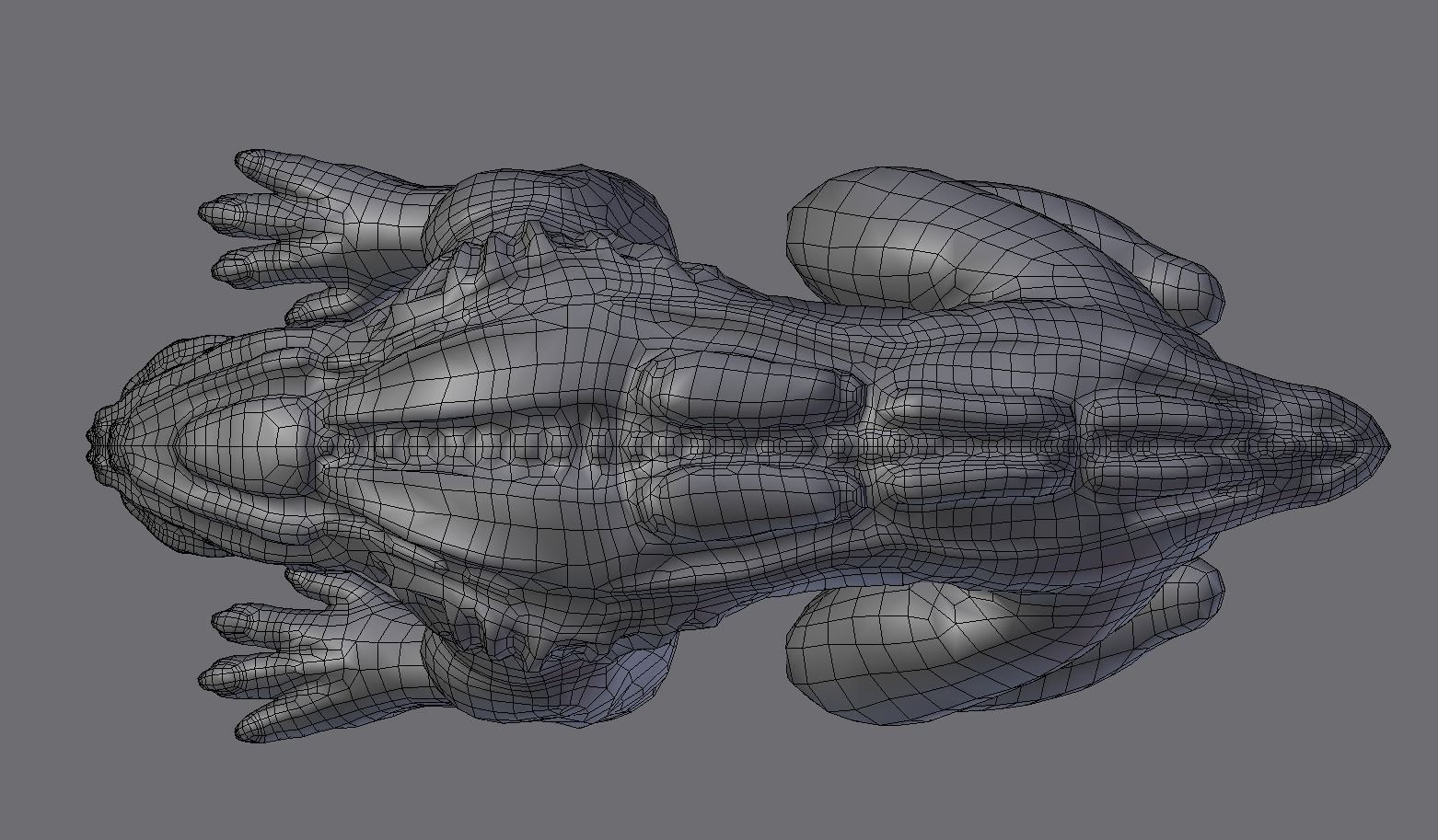 Alien Animal Rigged and Animated Low-poly 3D model_10