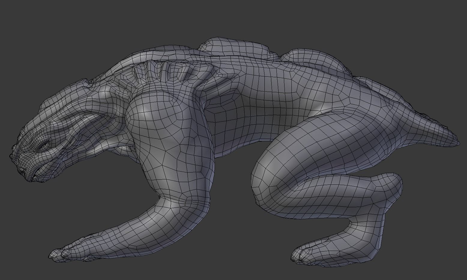 Alien Animal Rigged and Animated Low-poly 3D model_8