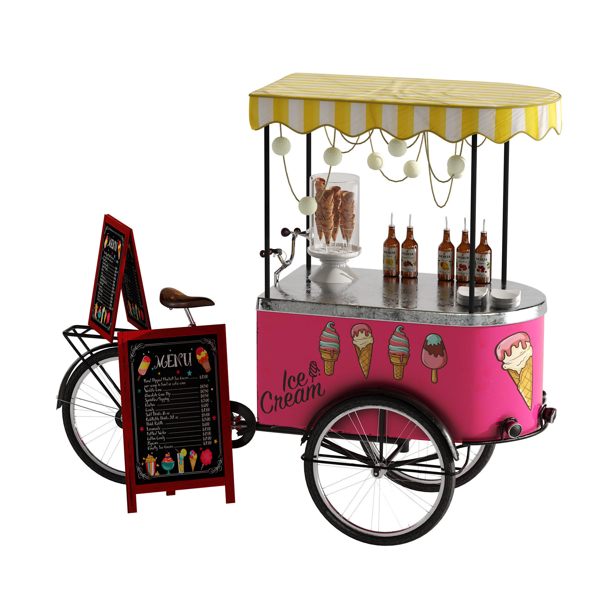 Ice cream bicycle 2 3D model_19
