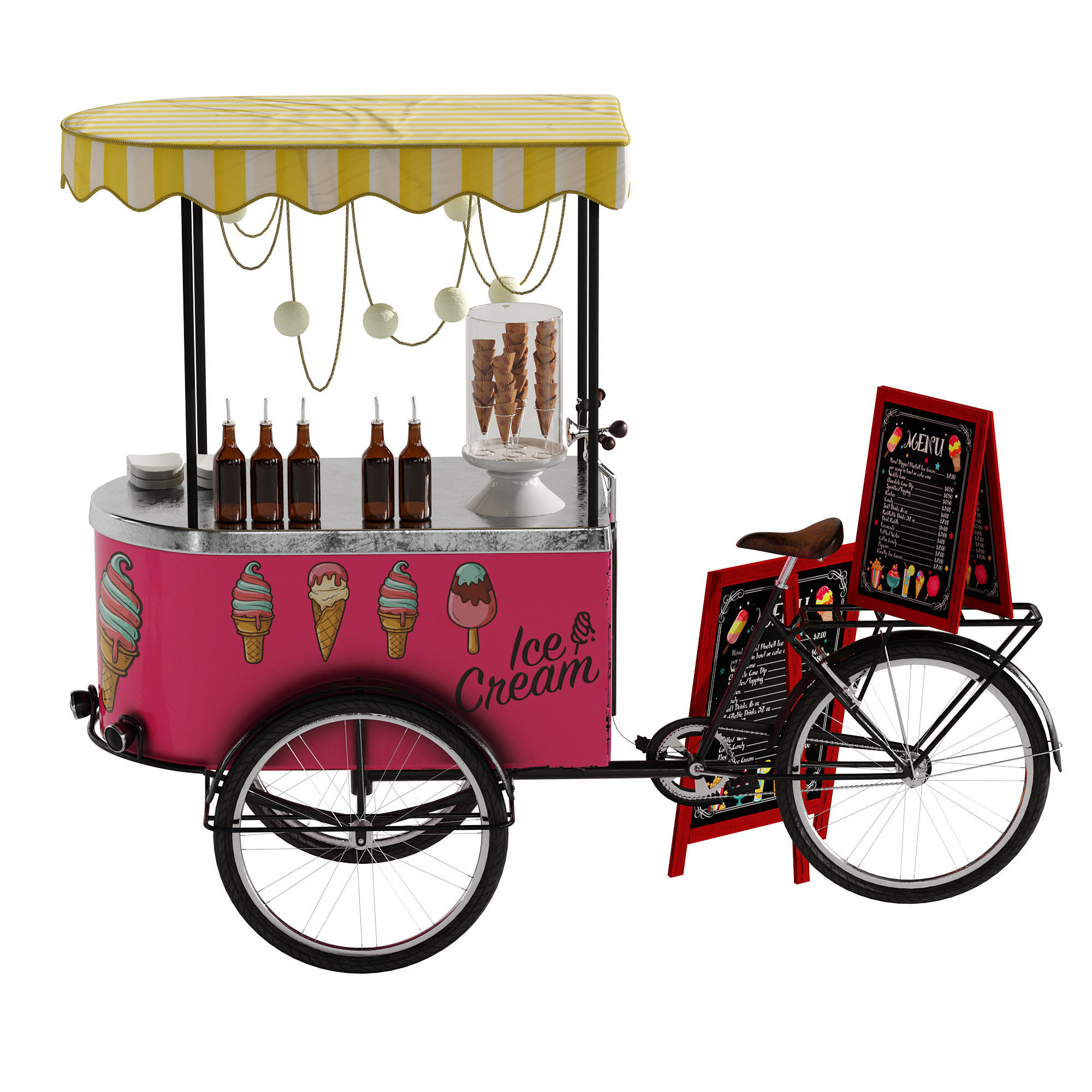 Ice cream bicycle 2 3D model_20