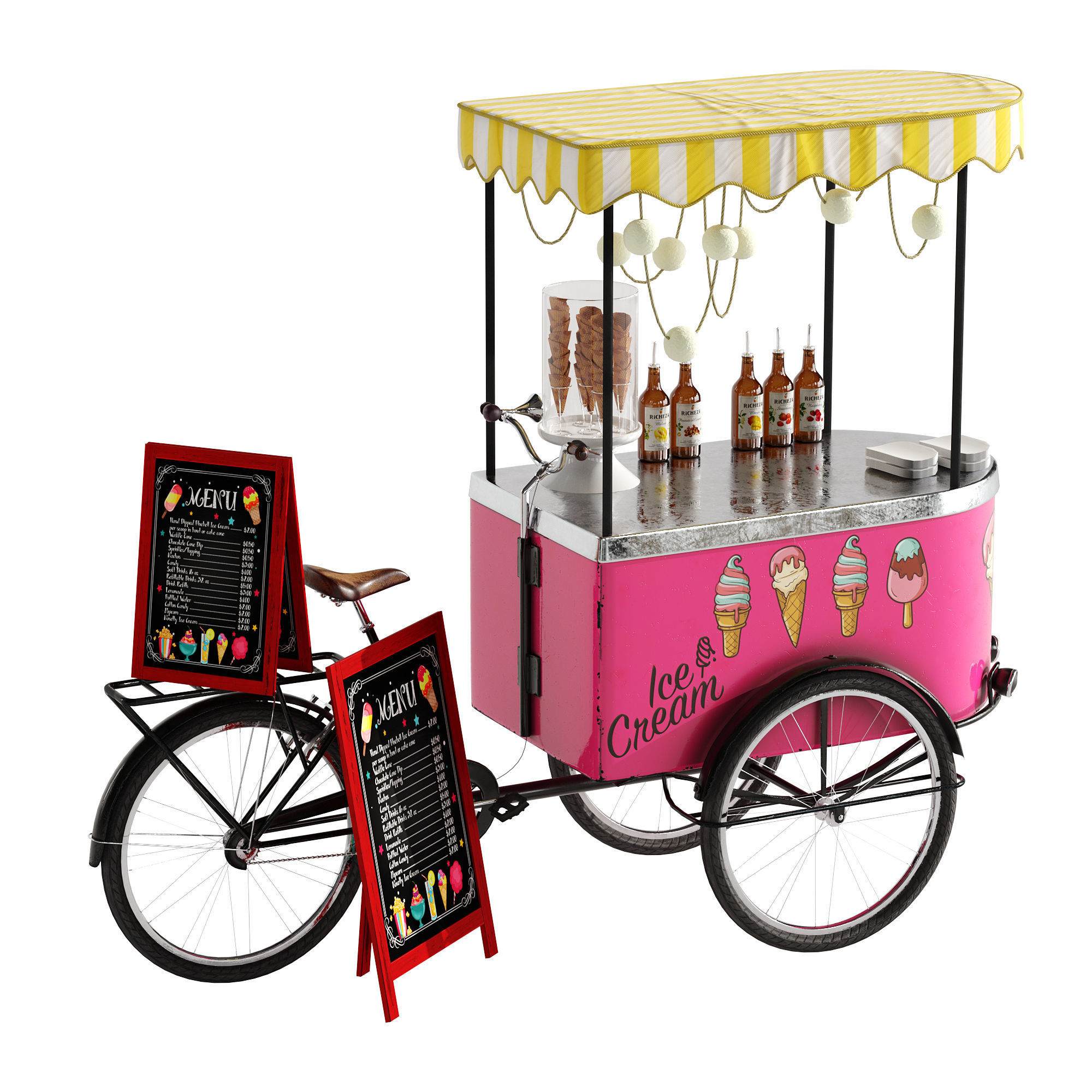 Ice cream bicycle 2 3D model_3
