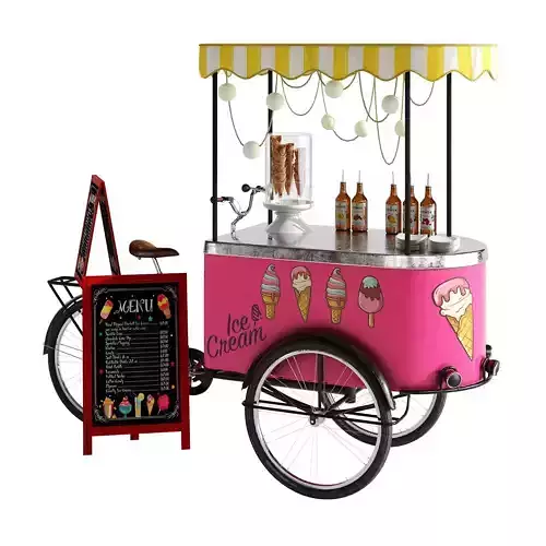 Ice cream bicycle 2 3D model