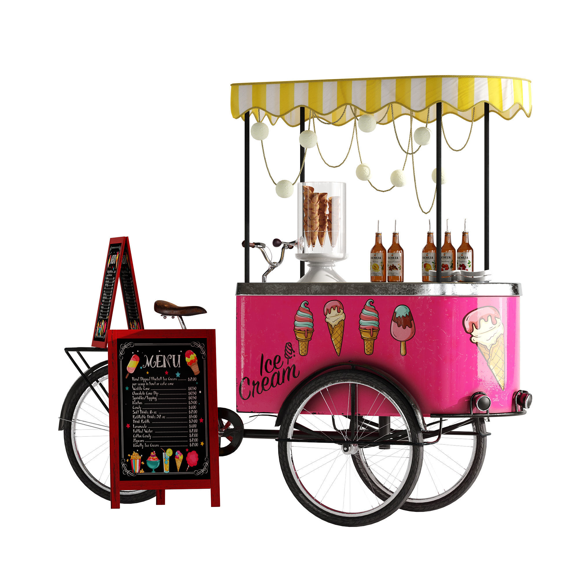 Ice cream bicycle 2 3D model_11