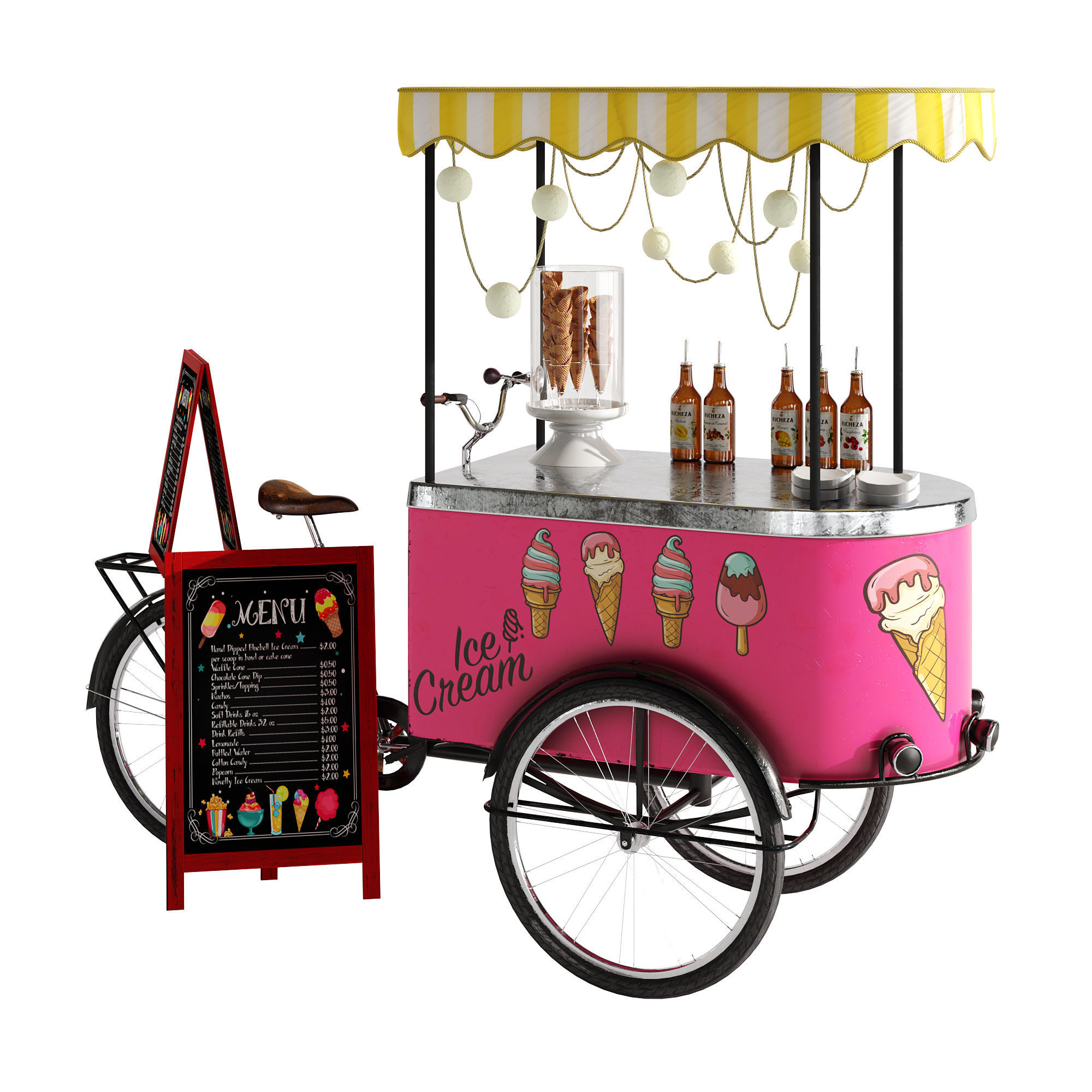 Ice cream bicycle 2 3D model_7