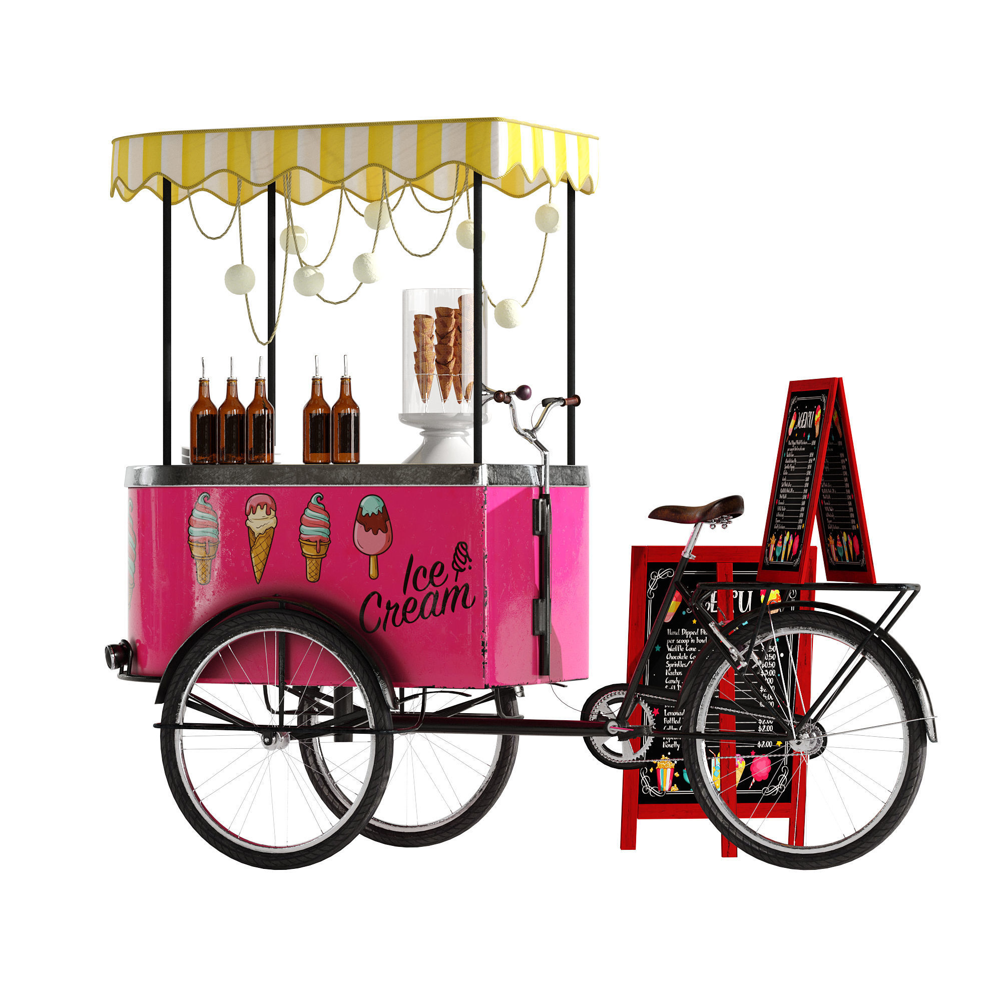 Ice cream bicycle 2 3D model_9