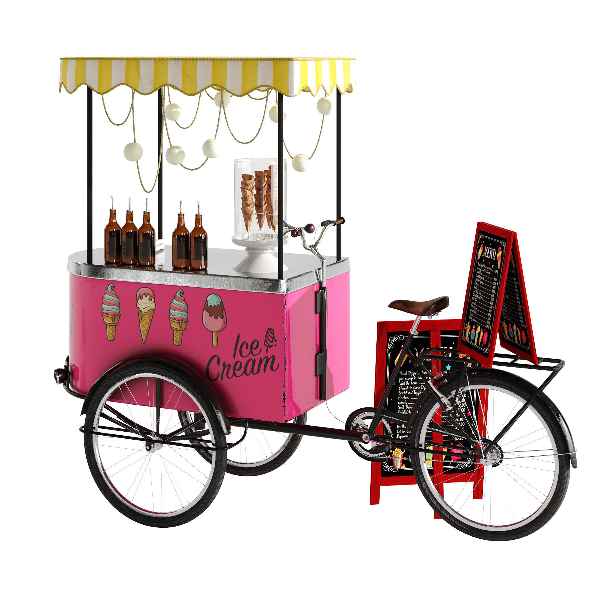 Ice cream bicycle 2 3D model_2