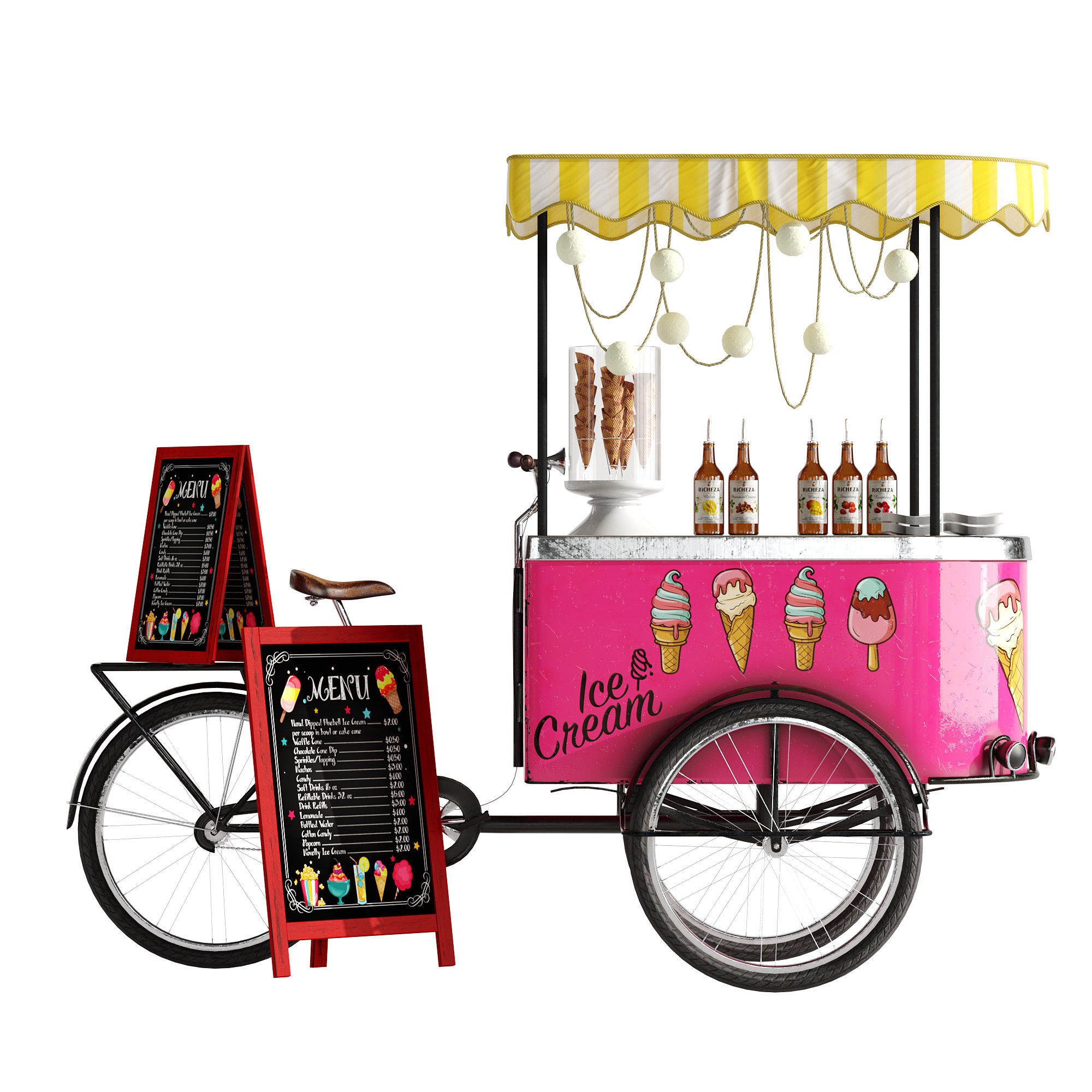 Ice cream bicycle 2 3D model_1