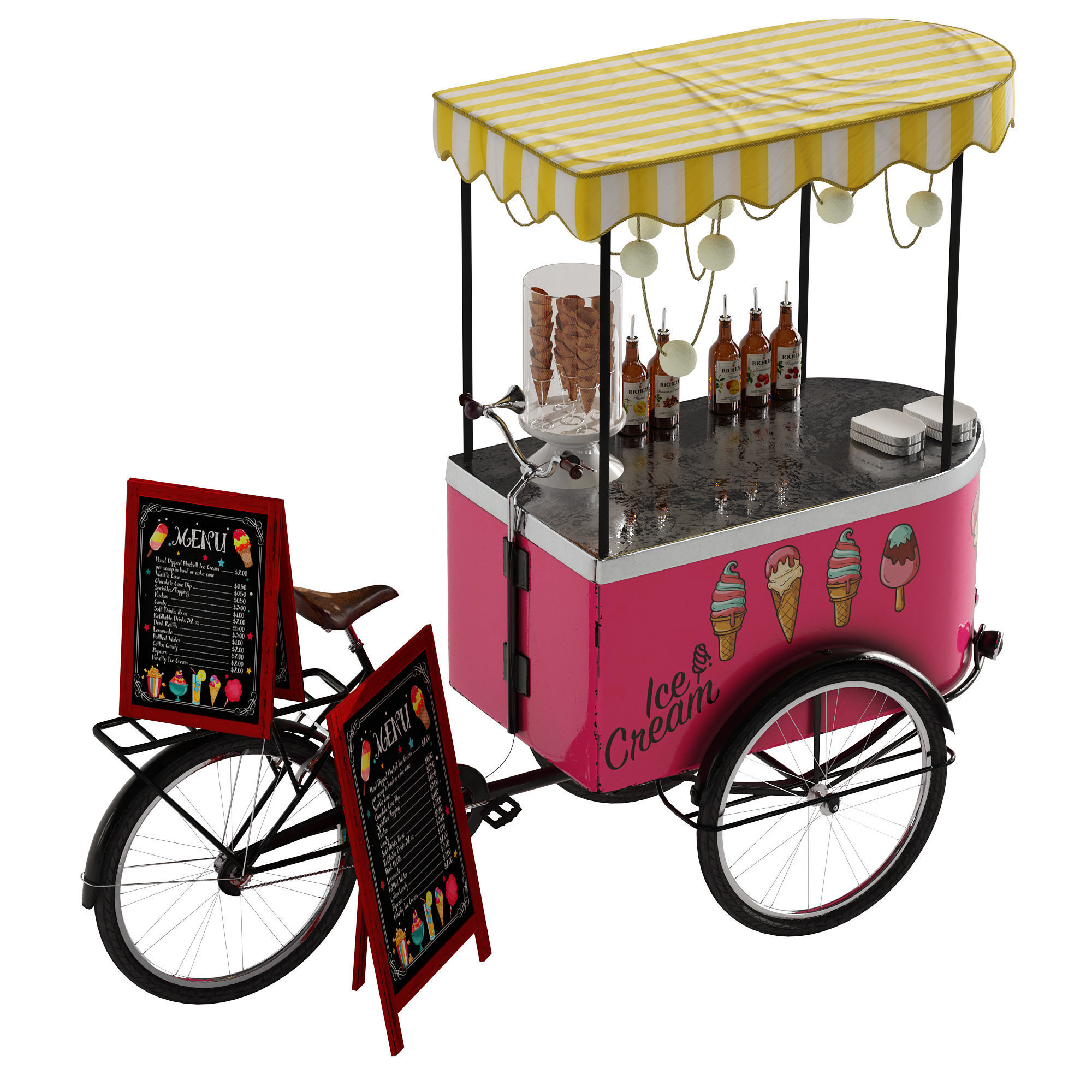 Ice cream bicycle 2 3D model_6