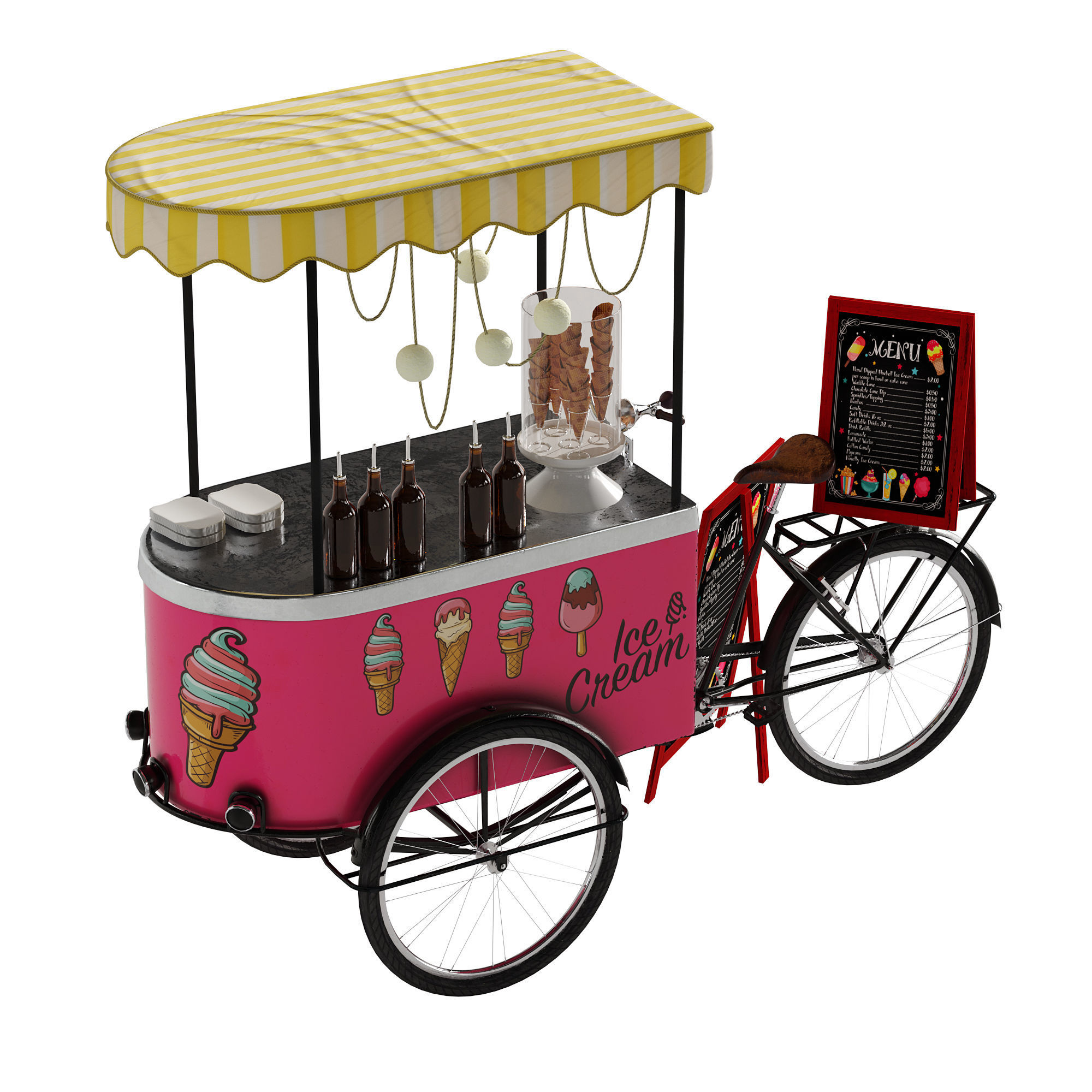Ice cream bicycle 2 3D model_4