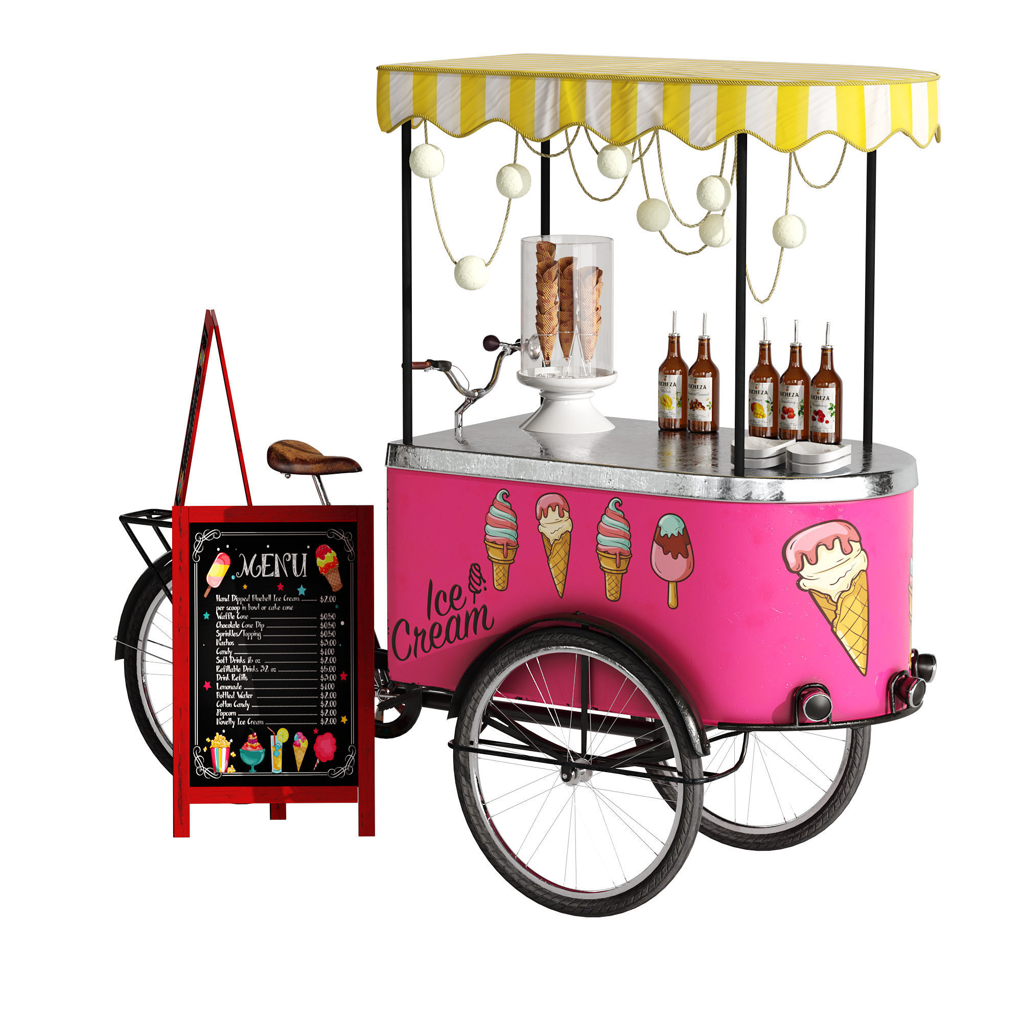 Ice cream bicycle 2 3D model_16