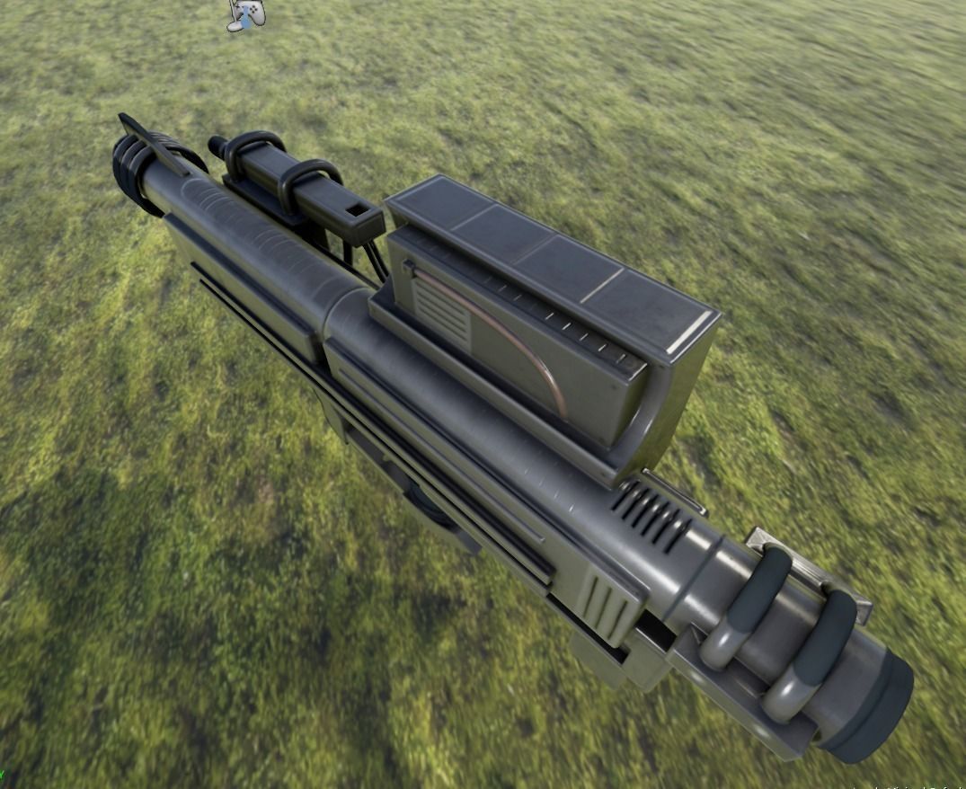 Heavy Blaster Gun Low-poly 3D model_21