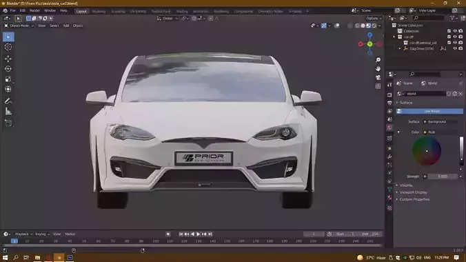 Tesla Model 3 car in software Free 3D model