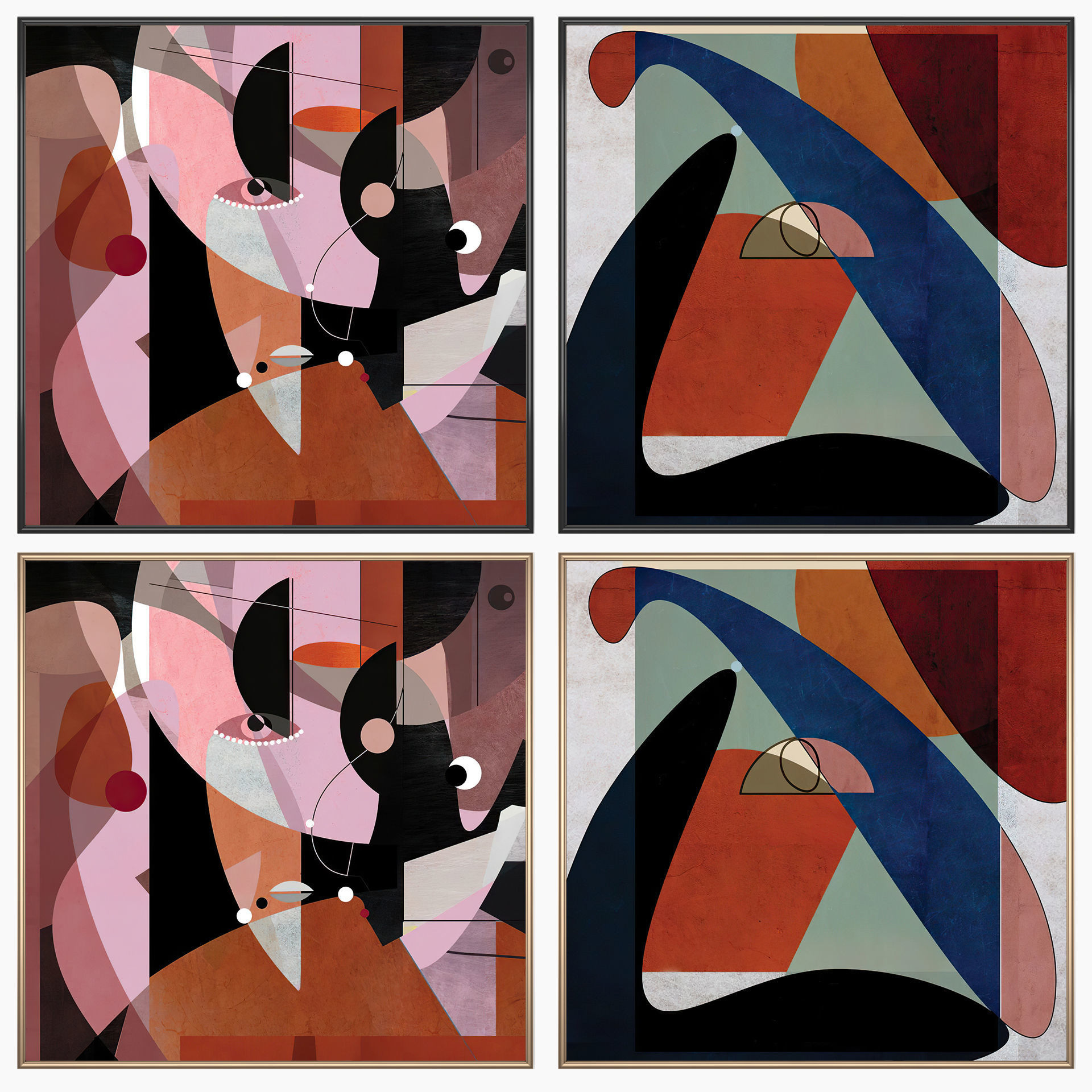 Wall Art Set 3557 3D model_1