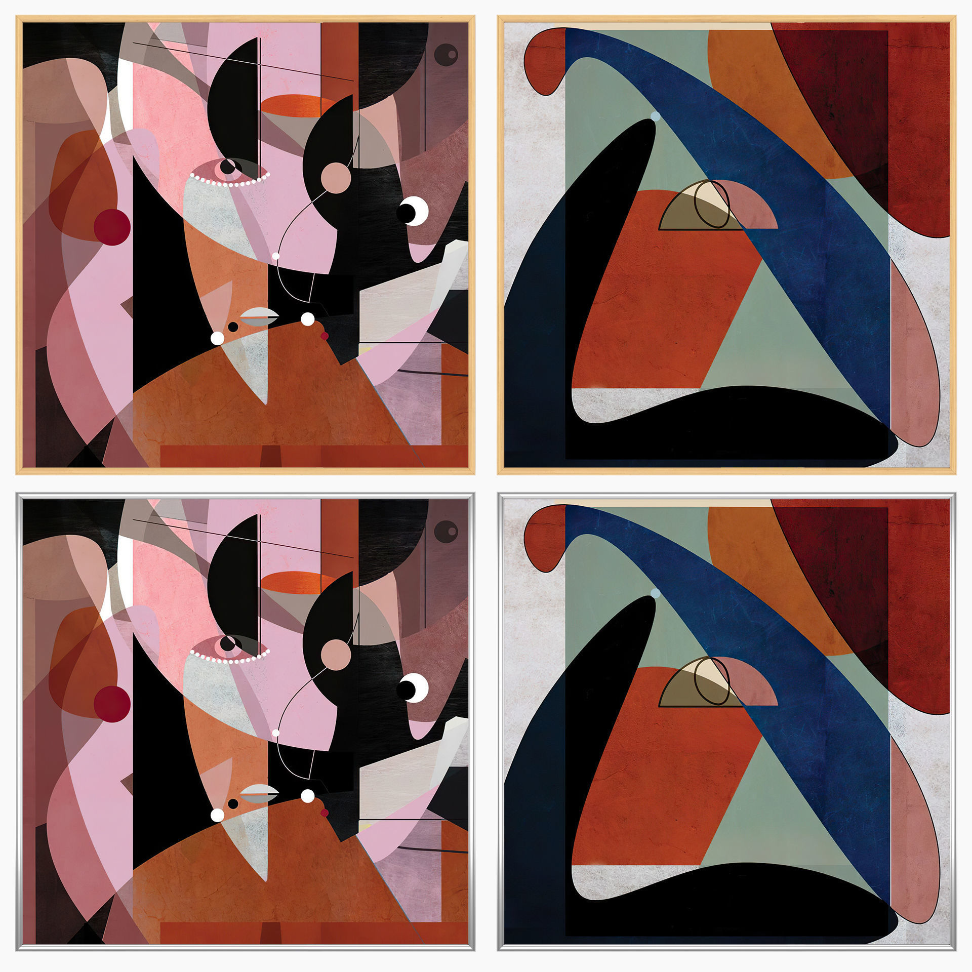 Wall Art Set 3557 3D model_2