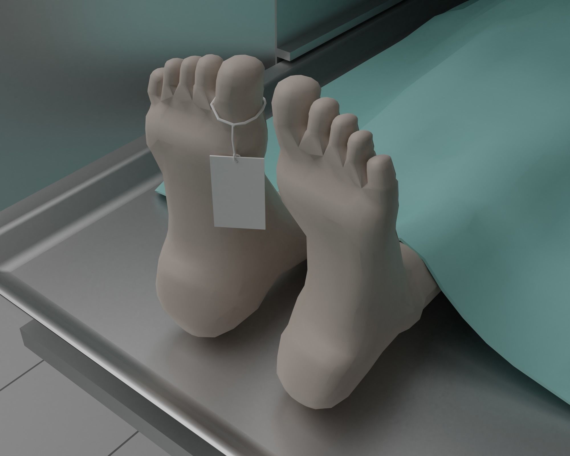 Morgue brain on tray Low-poly 3D model_14