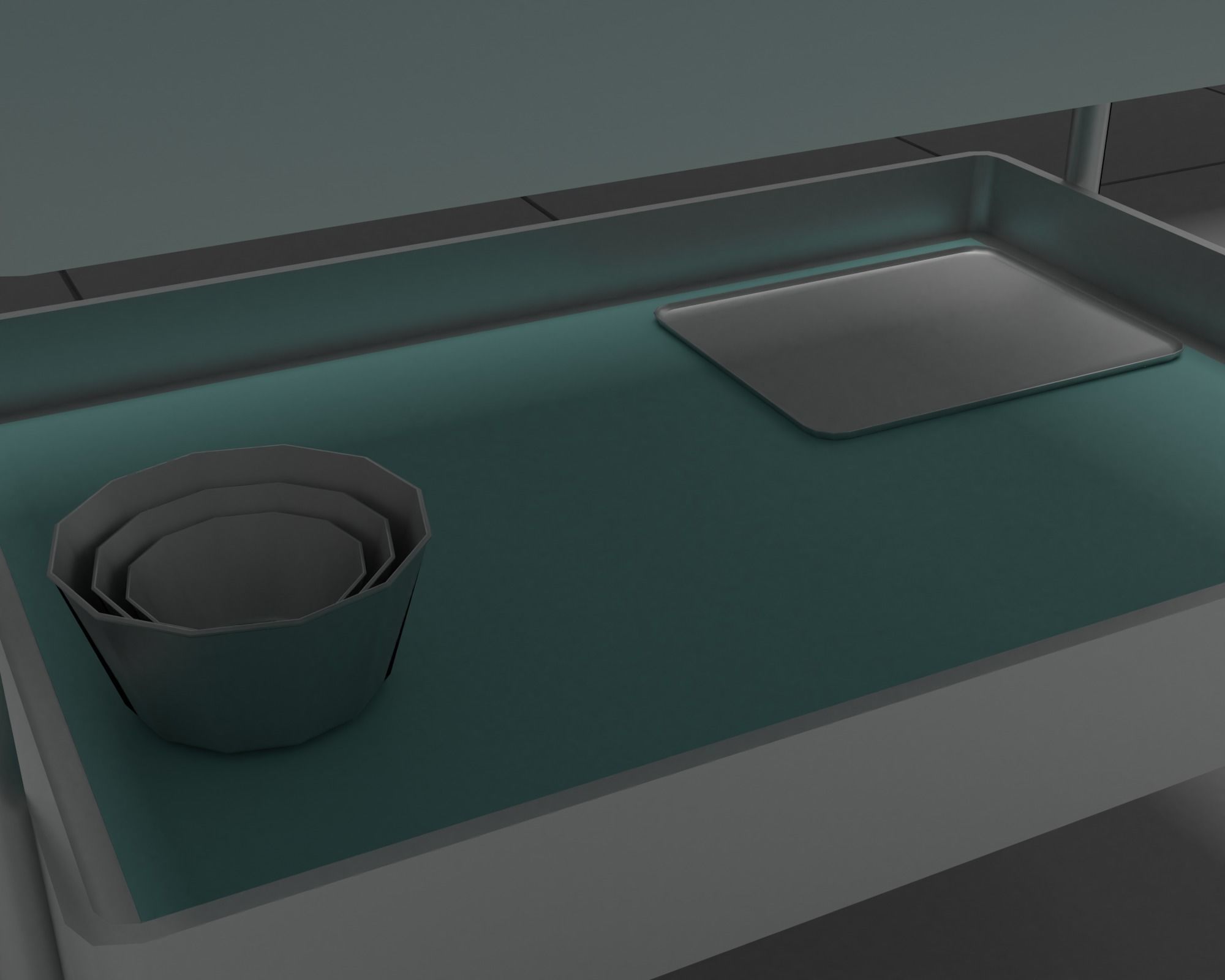 Morgue brain on tray Low-poly 3D model_13