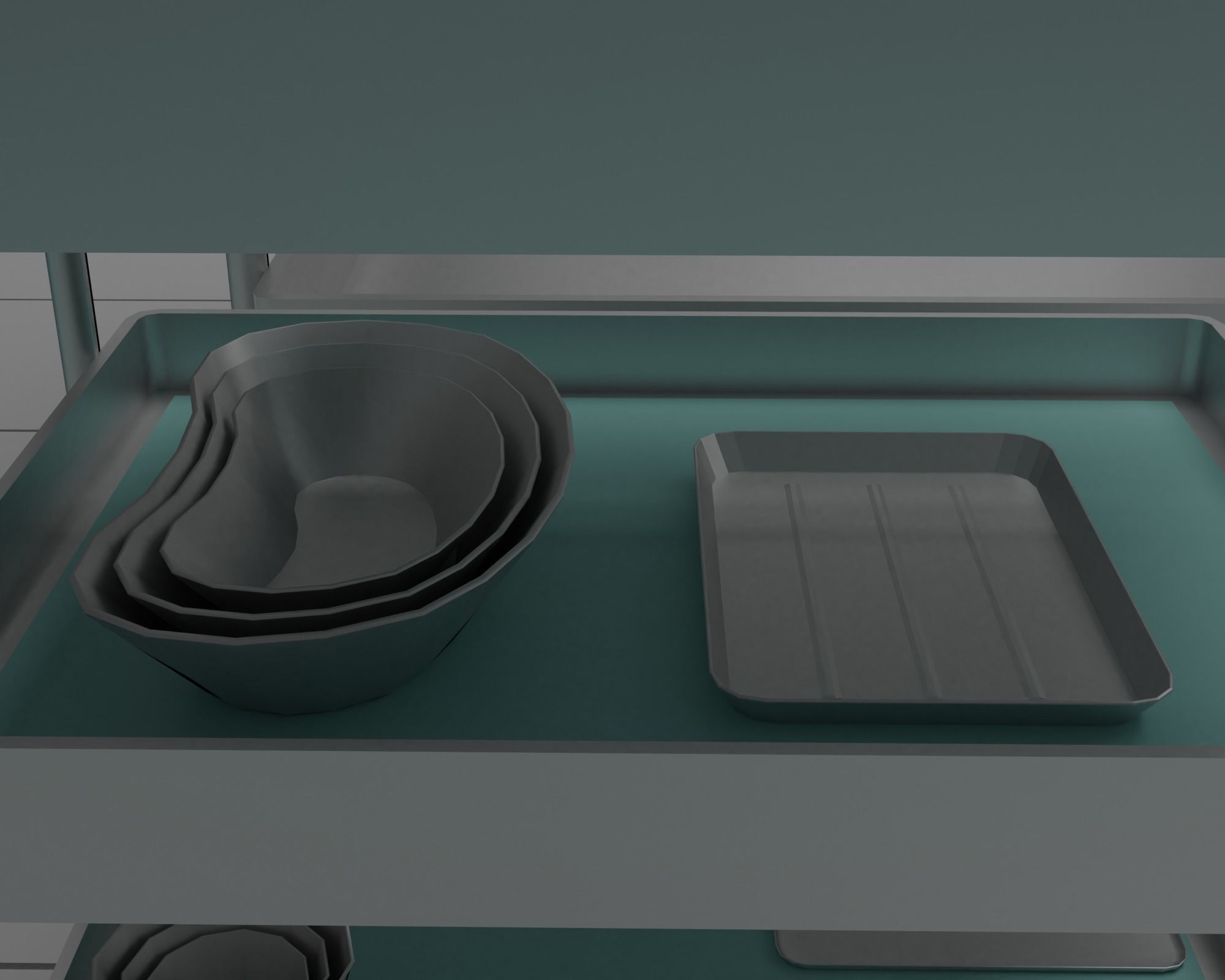 Morgue brain on tray Low-poly 3D model_12