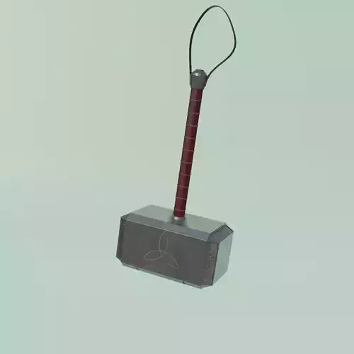 Mjolnir Thor Hammer 3D Model low poly