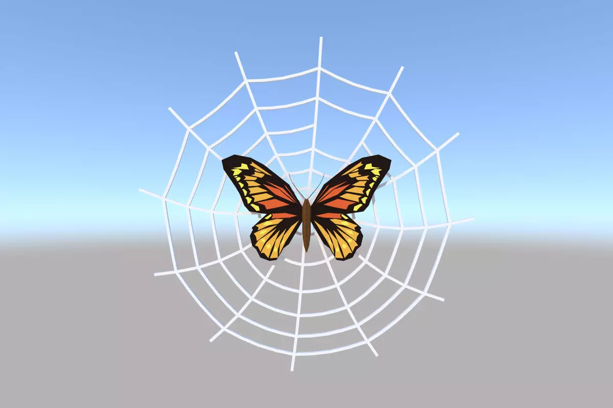 butterfly Poly color free Free 3D model