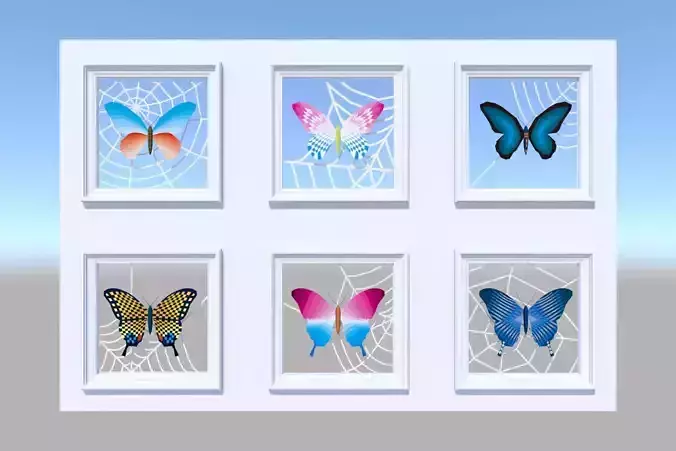 butterfly Poly color 3D model