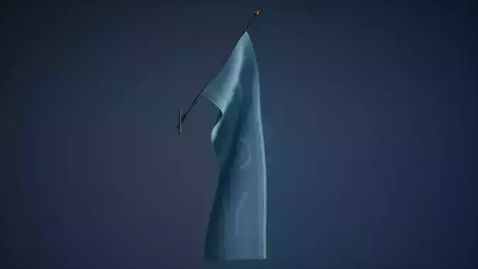 Flag Game Ready Low-poly 3D model