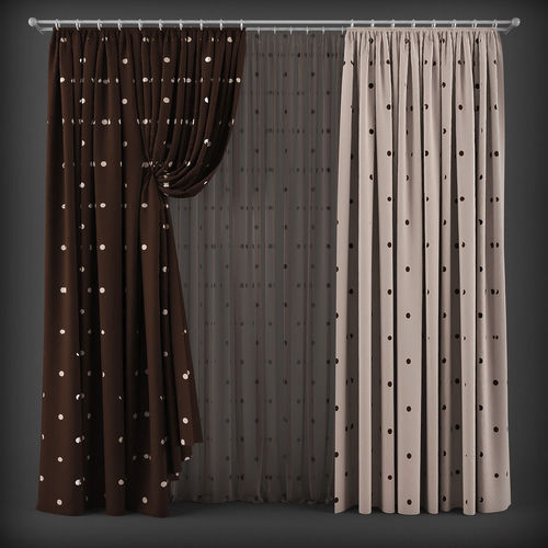 Curtain 3D model 142 Low-poly 3D model