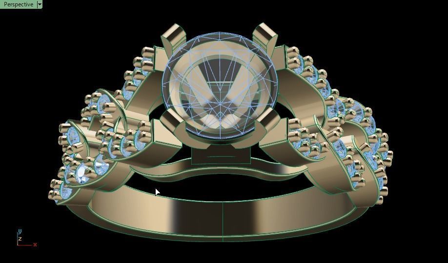 solitaire ring 3D print model_13