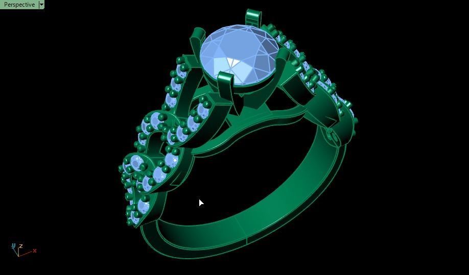 solitaire ring 3D print model_15