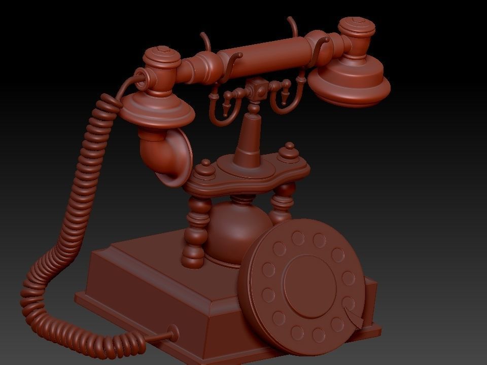 Rotary Telephone 3D print model_1