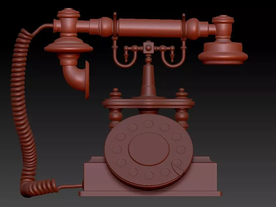 Rotary Telephone 3D print model_0