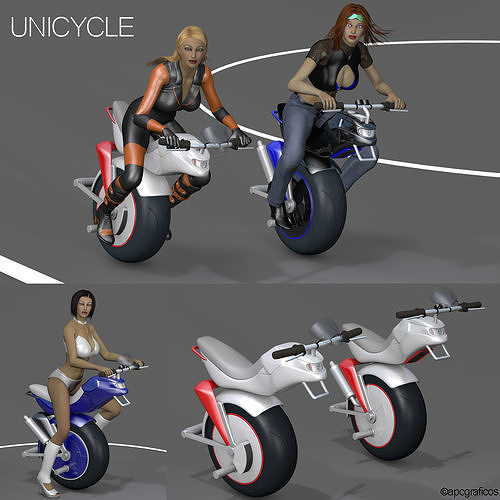 Motorized Unicycle 3D model