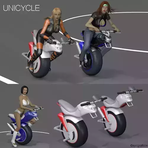 Motorized Unicycle 3D model