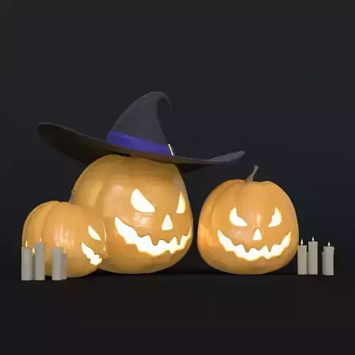 Halloween Pumpkin Lantern 3D model
