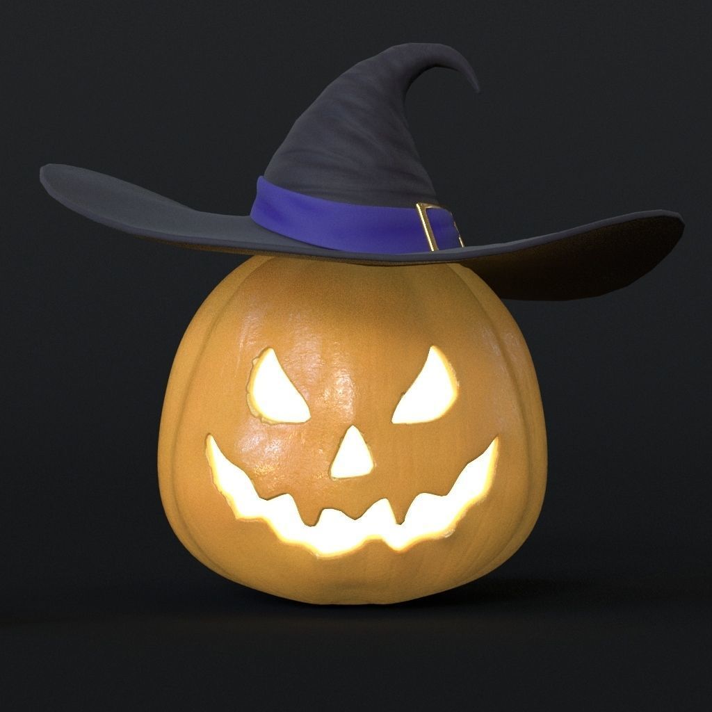 Halloween Pumpkin Lantern 3D model_4