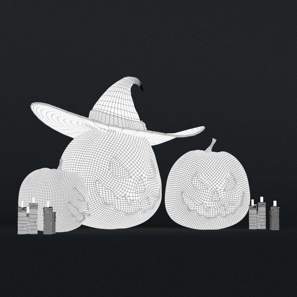 Halloween Pumpkin Lantern 3D model_10