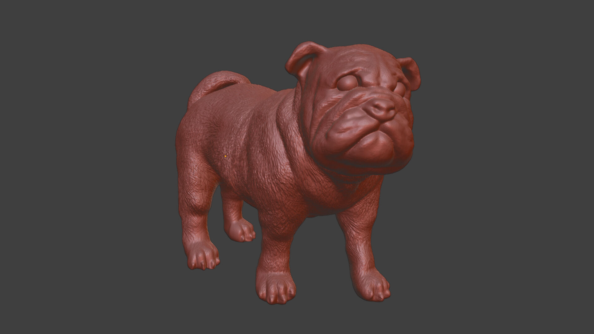 Cute but Realistic Pug Dog Toy Model 3D print model_6