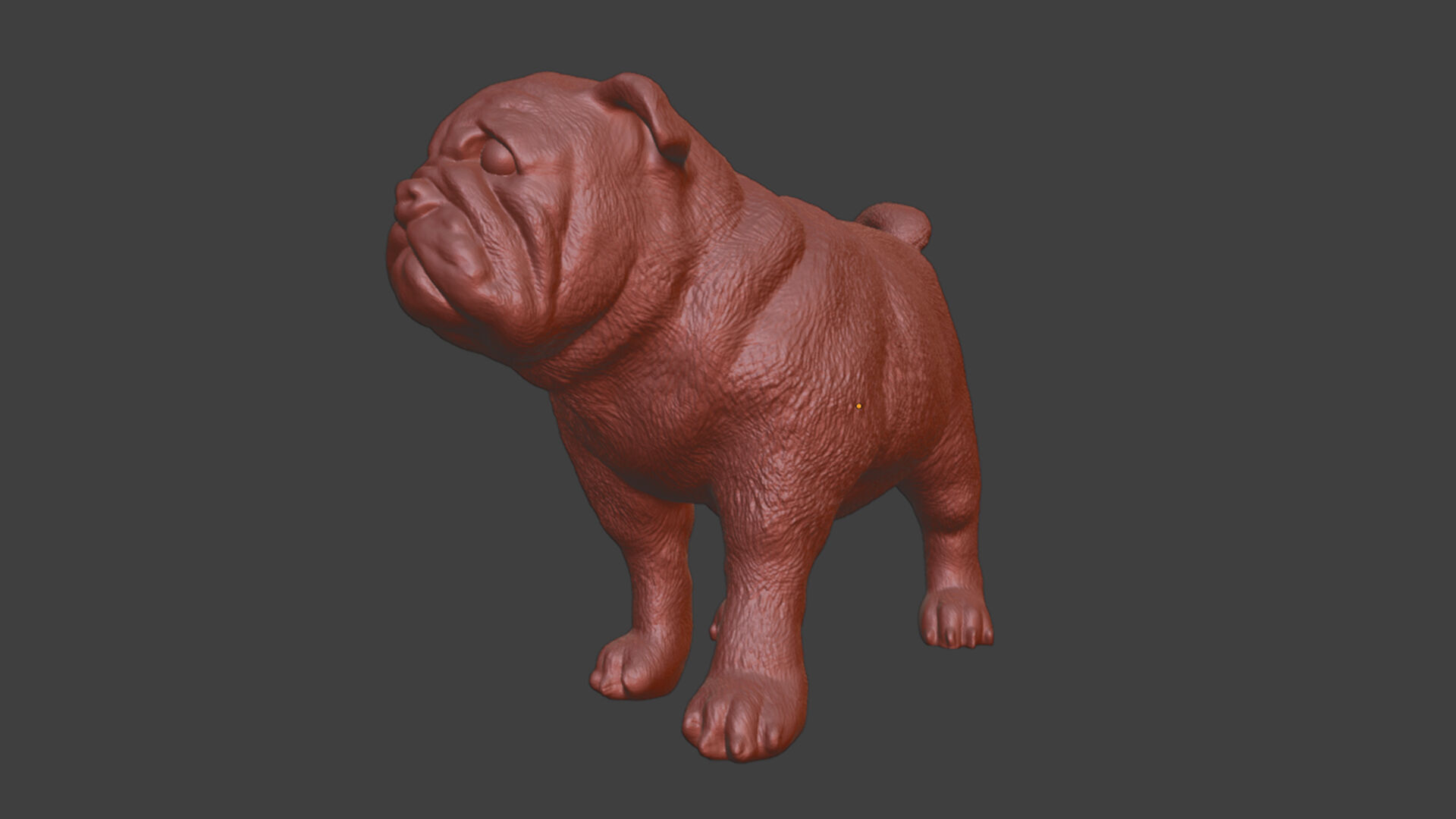 Cute but Realistic Pug Dog Toy Model 3D print model_9