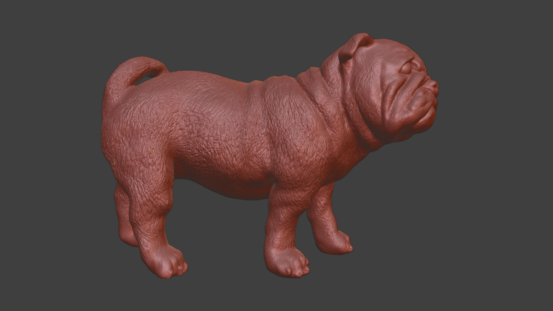 Cute but Realistic Pug Dog Toy Model 3D print model_7