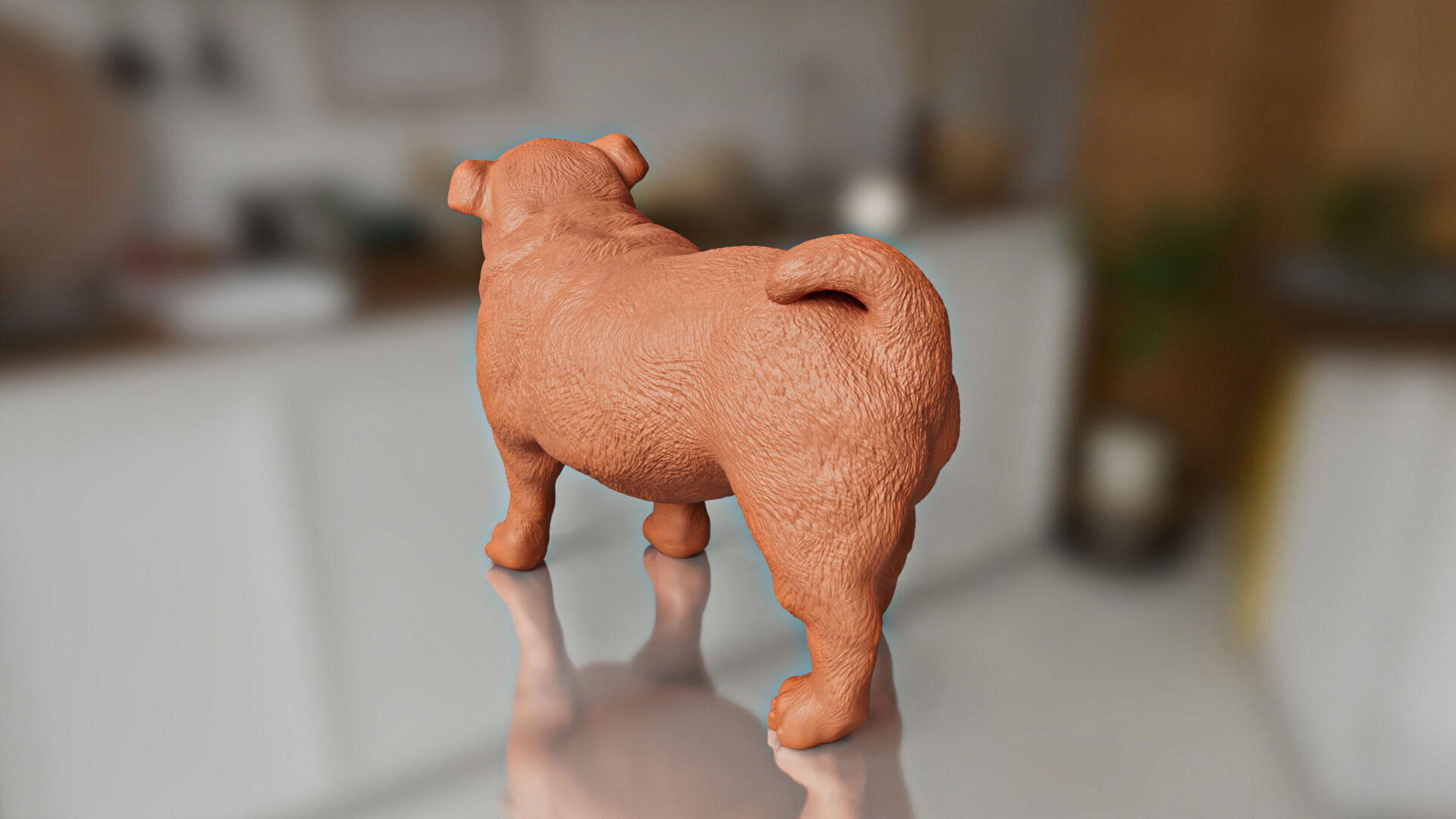 Cute but Realistic Pug Dog Toy Model 3D print model_4
